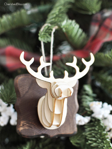 3D Deer Head Ornament