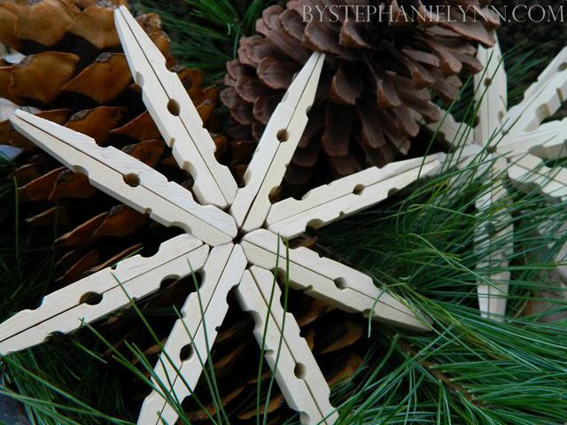 Snowflake Clothespin Ornament
