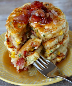 allcreated - bacon and corn griddle cakes