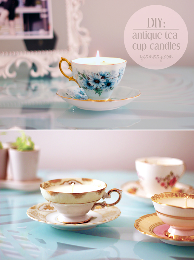 tea cup candles