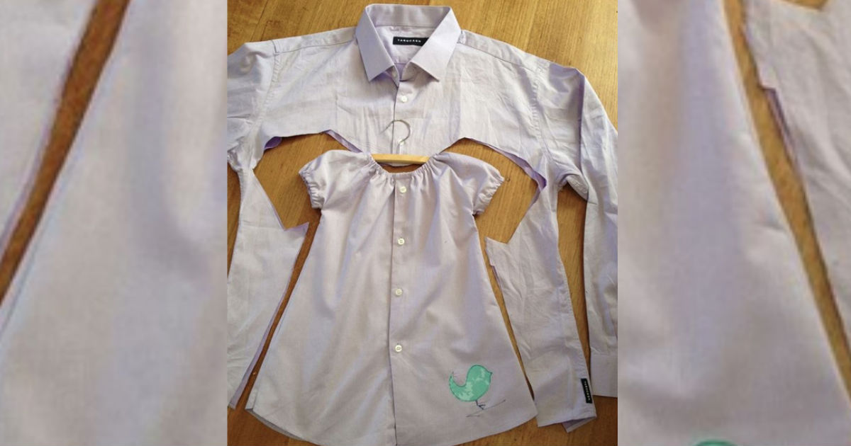little girl dresses from men's dress shirt DIY