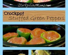All Created - Easy Crockpot Stuffed Green Peppers