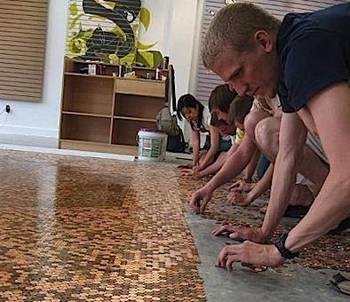 They Made A Copper Floor From Pennies And Now I Can T Stop Staring At It All Created