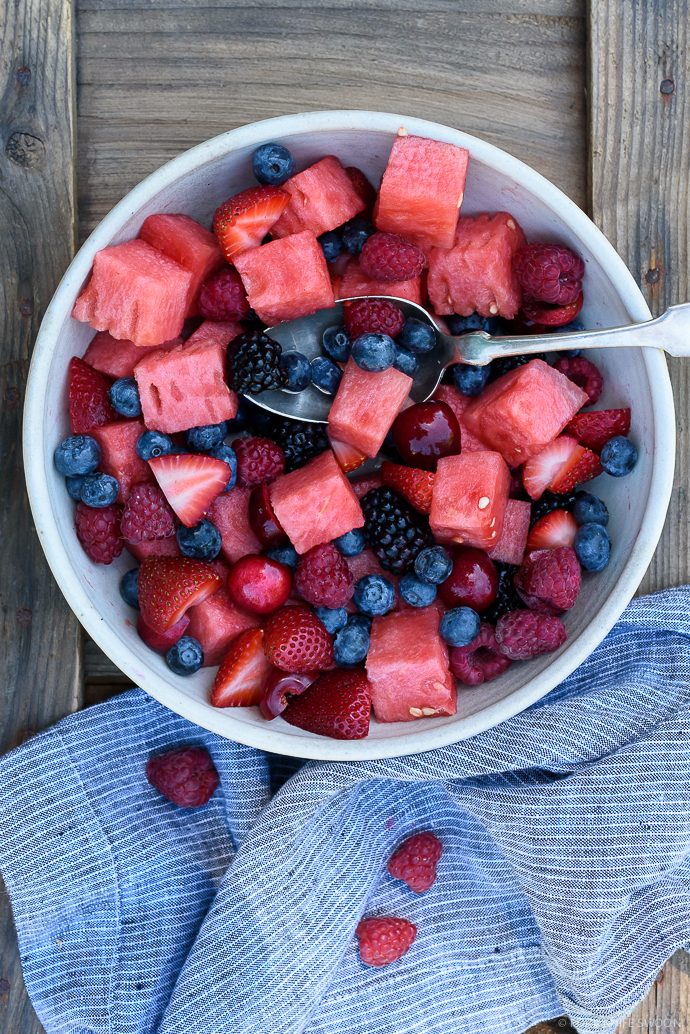 All Created - berry watermelon fruit salad