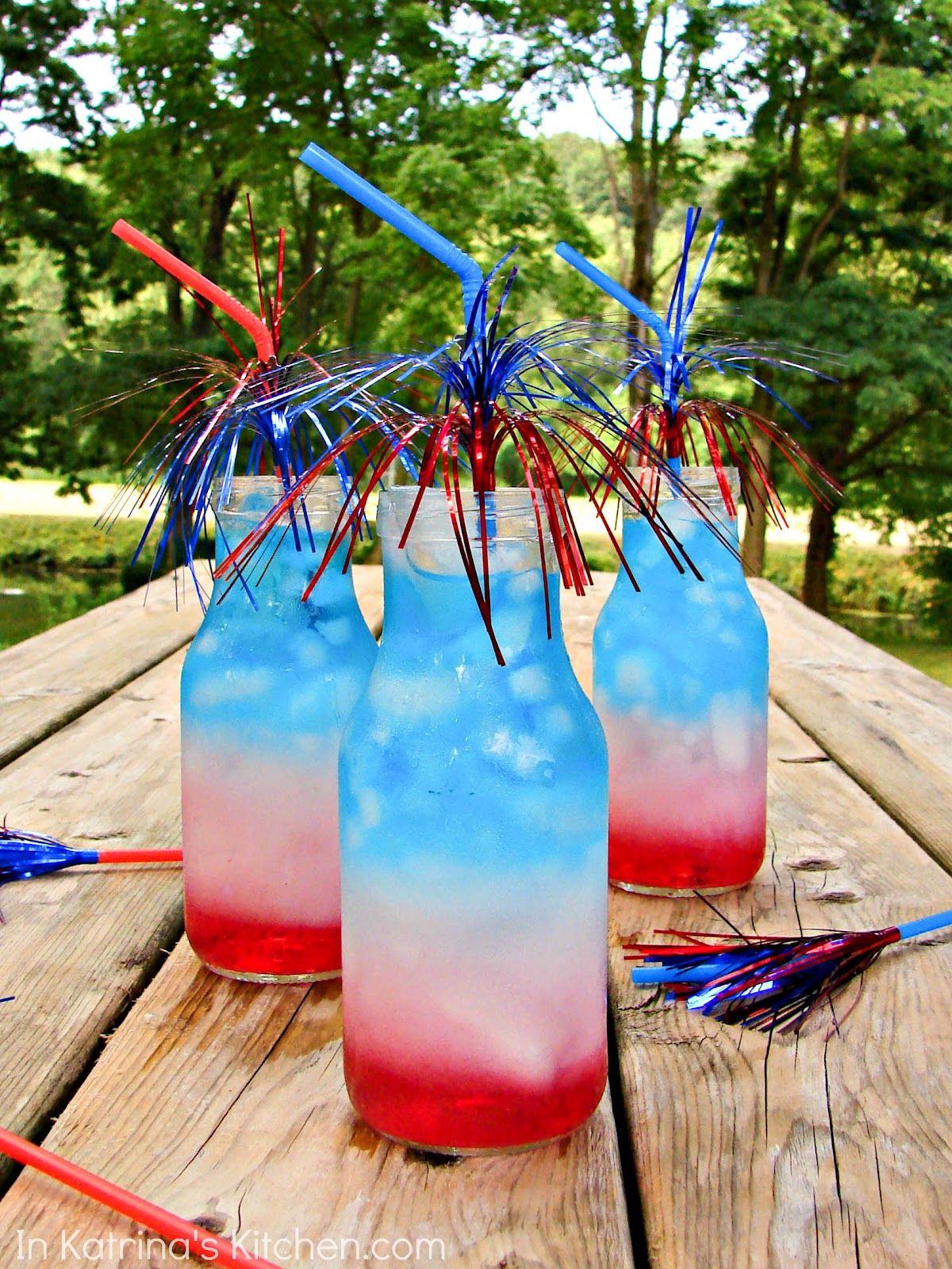 All Created - Red White And Blue Layered Punch