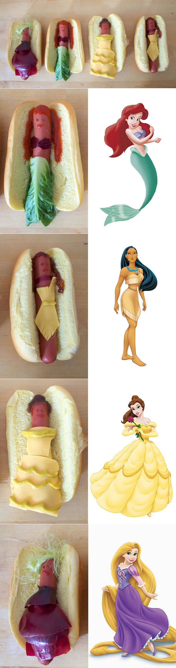 All Created - Disney Princess Hot Dogs