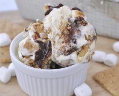 All Created - No Churn S'mores Ice Cream