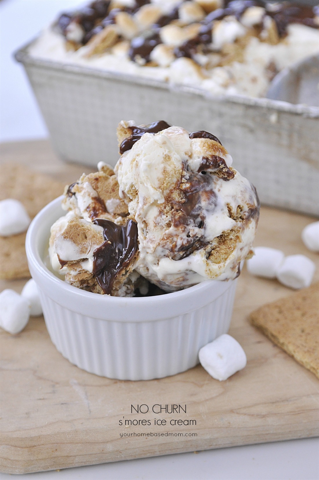 All Created - No Churn S'mores Ice Cream
