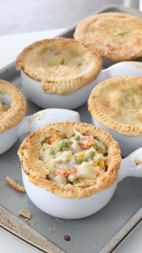 All Created - Chicken Pot Pies In A Mug