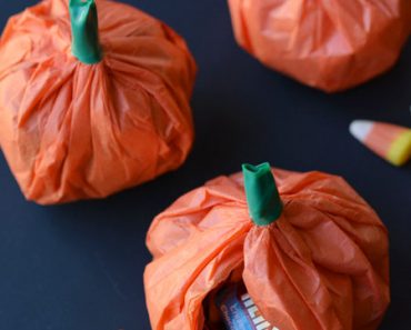 All Created - Tissue Paper Pumpkin Candy Favors