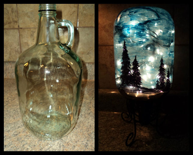 All Created - Starry Night jar