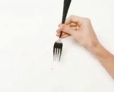 use a fork to hang a picture