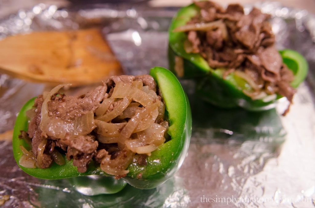 All Created - Philly Cheese Steak Stuffed Peppers