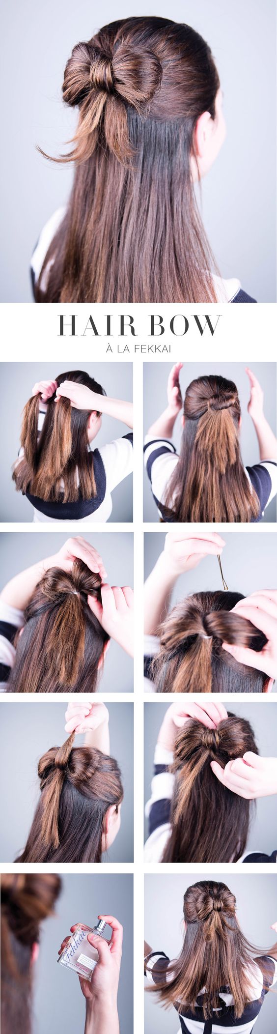 How To Make A Hair Bow Out Of Your Own Hair All Created