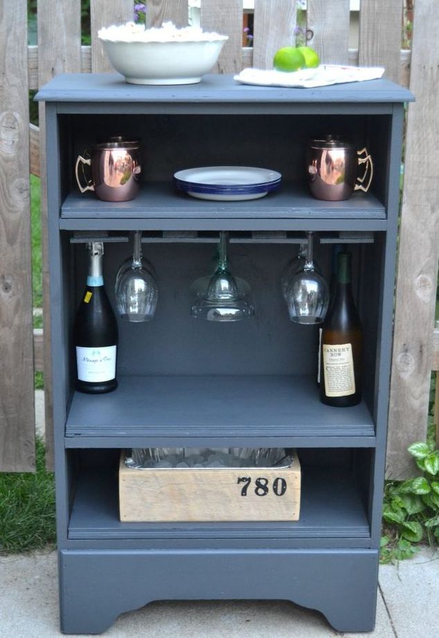 All Created - Old Dresser Into A Drink Cart