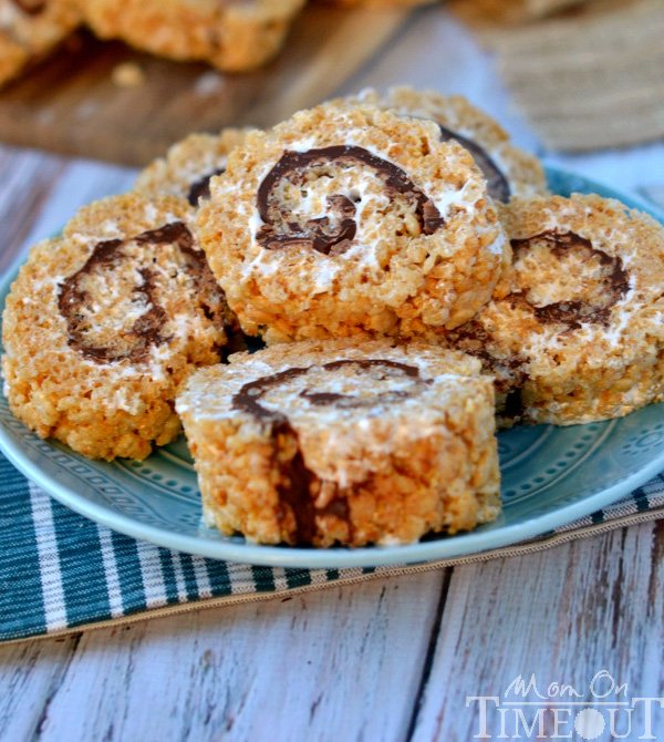 S'mores Rice Krispies Treats Combined _ recipe _ marshmallow _ chocolate _ allcreated