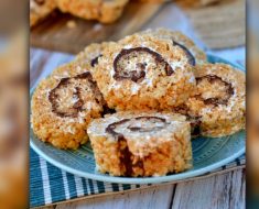S'mores Rice Krispies Treats Combined _ recipe _ marshmallow _ chocolate _ allcreated