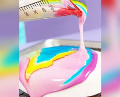 all created - tie dye cake glaze