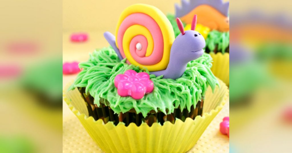 allcreated - snail cupcake toppers