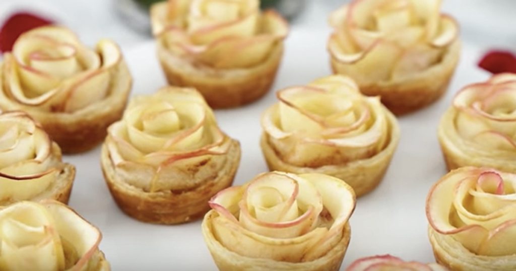 Beauty & The Beast Inspired Apple Pie Rose Pastries _ all created