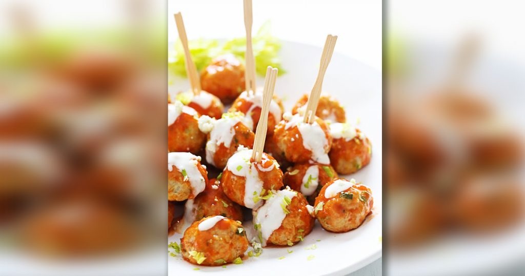 Buffalo Chicken Meatballs Bring Flavor To The Party _ all created