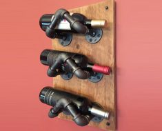 DIY Industrial Pipe Projects _ wine rack _ all created