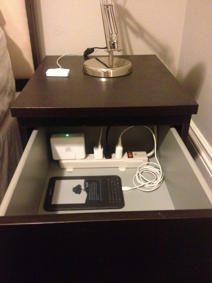 6 Crafty Ways to Hide Your Unattractive Cords And Other Electronics _ charging station _ all created