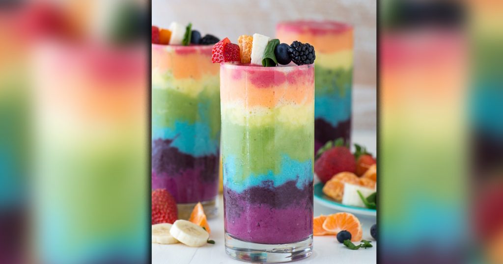 Rainbow Fruit Smoothie Is A Healthy Treat Everyone Will Love _ all created