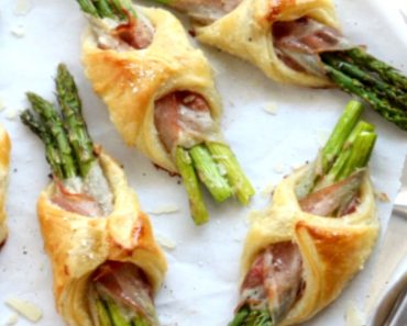 allcreated - asparagus pancetta puff pastry bundles