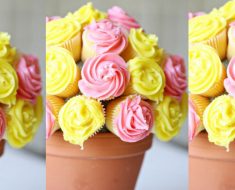 allcreated - cupcake flowerpot bouquet