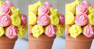 allcreated - cupcake flowerpot bouquet