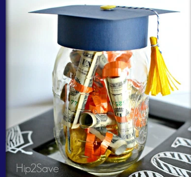 allcreated - graduation cap money jar