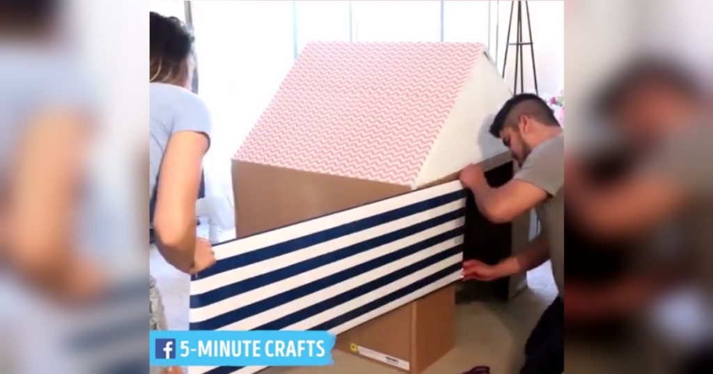 allcreated - cardboard playhouse