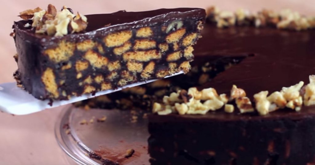 allcreated - no bake chocolate biscuit cake
