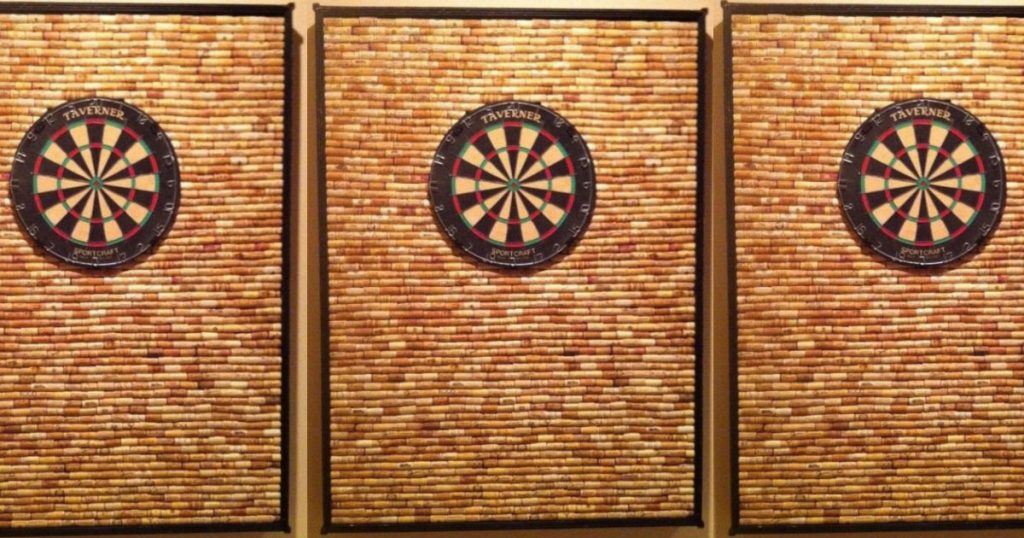 allcreated - wine cork dart board frame