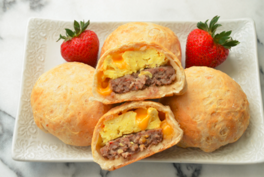 allcreated - stuffed breakfast biscuits