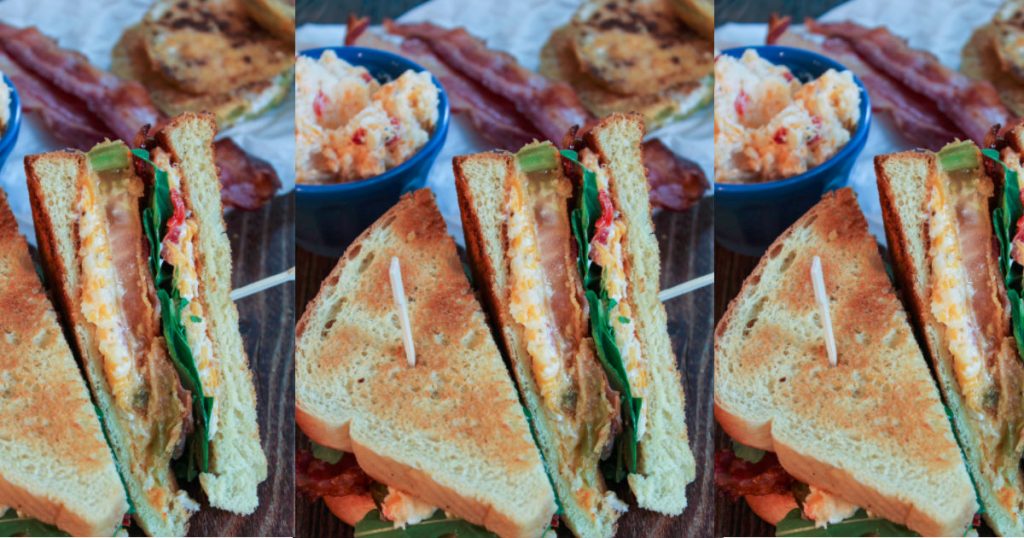 allcreated - fried green tomato blt with pimento cheese
