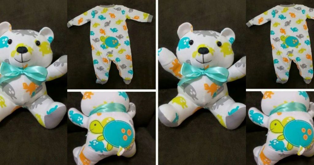 allcreated - baby clothes transformed into stuffed animals