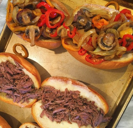 allcreated - crock pot beef and cheese subs