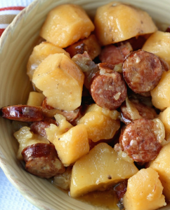 allcreated - crockpot sausage and potatoes