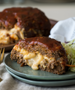 allcreated - macaroni and cheese stuffed meatloaf
