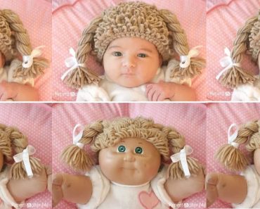 allcreated - crocheted cabbage patch hat
