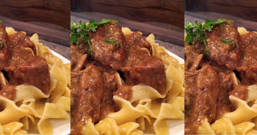 allcreated - slow cooker beef and gravy noodles