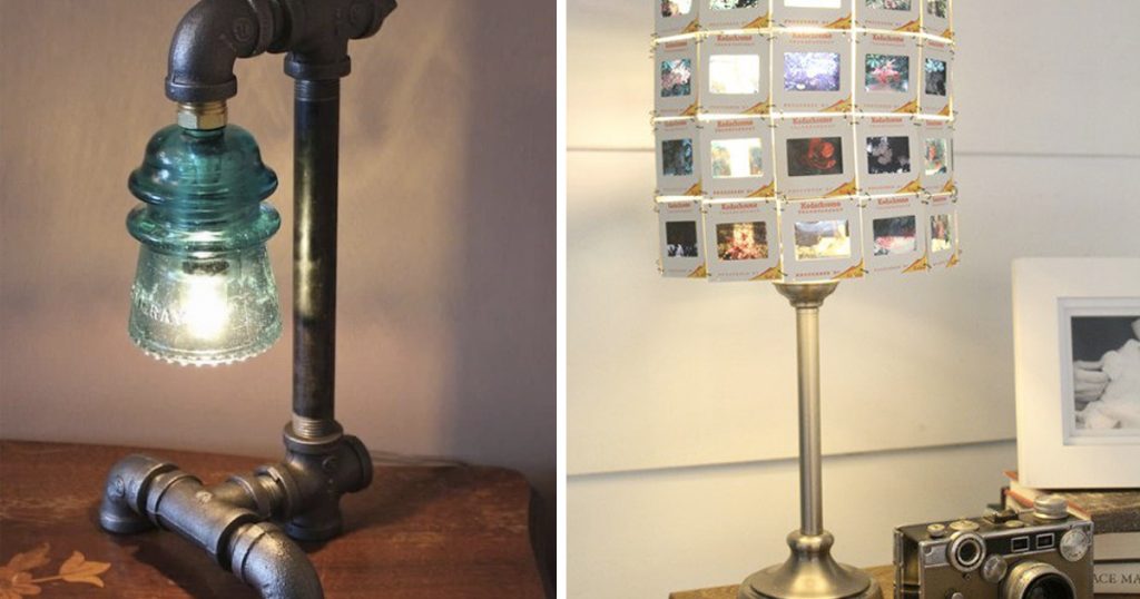 11 DIY Lamps Using Garage Finds That Will Add Interest To Your Home