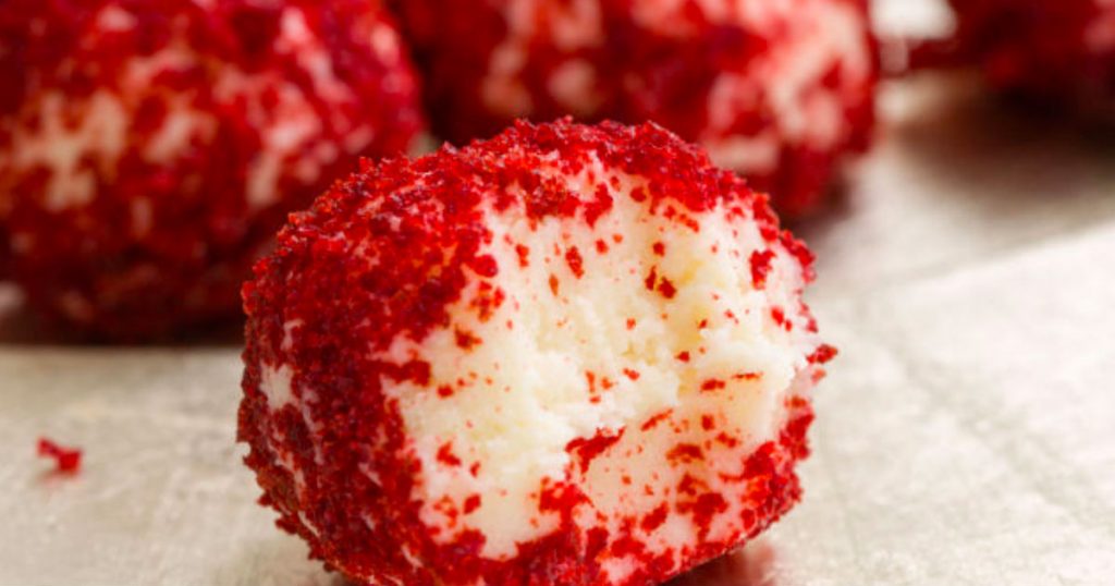 allcreated - red velvet cheesecake balls