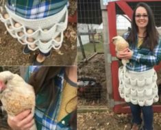 allcreated - crochet egg apron