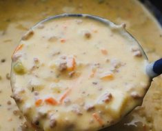 allcreated - slow cooker cheeseburger soup