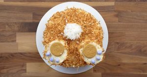 all created easter bunny butt cake 