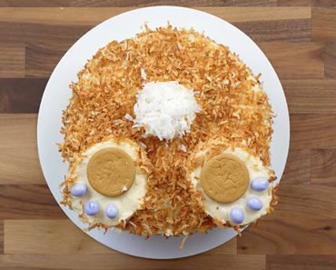 all created easter bunny butt cake